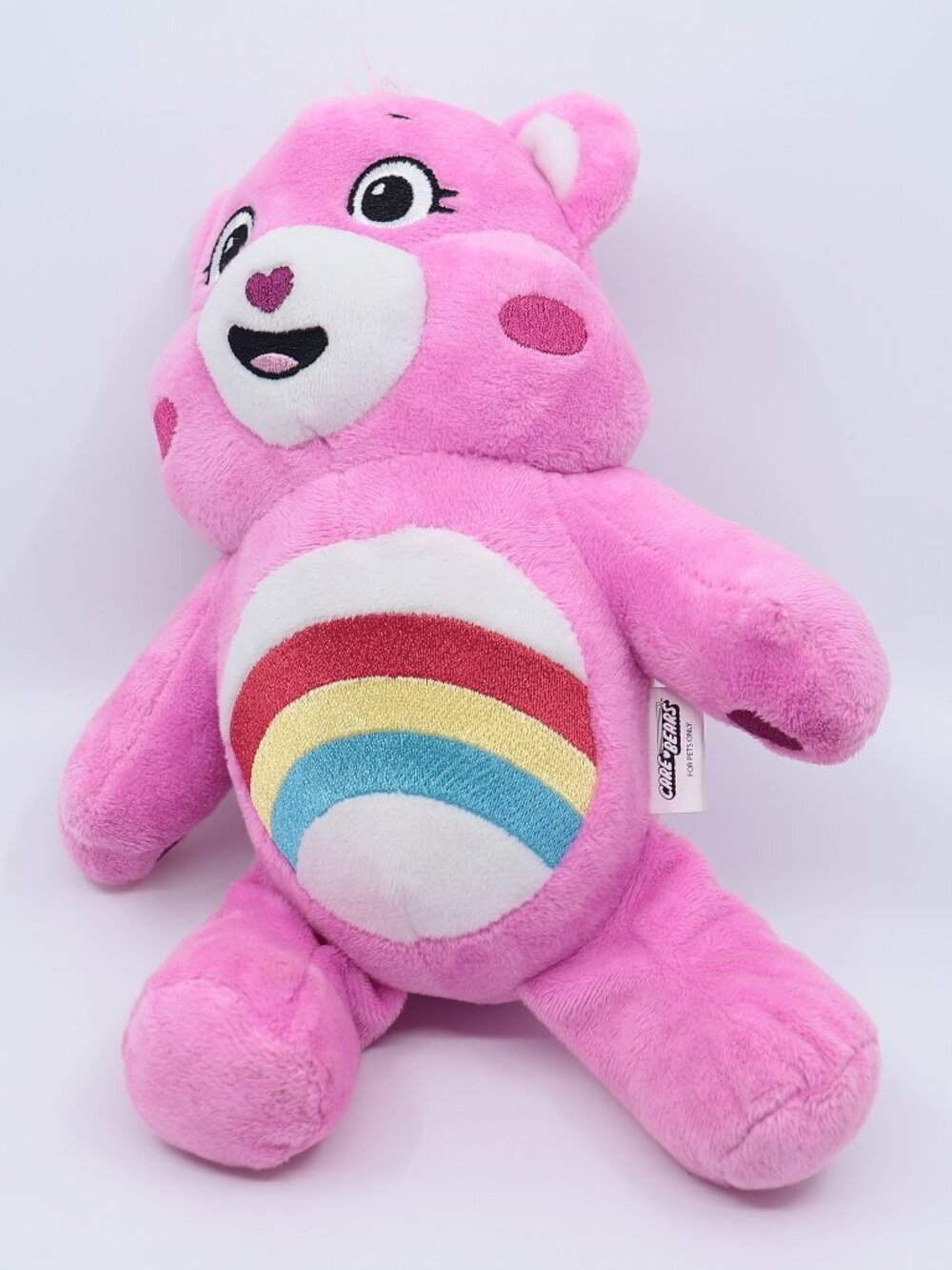 Fetch for Pets Cheer Care Bear Dog Plush Squeaky Toy 9" Used Crinkle